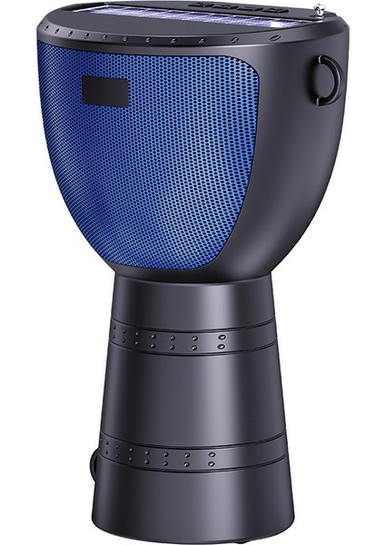 Afrika Davul Tasarımlı Güneş Enerjili Bluetooth Hoparlör - Taşınabilir Kablosuz Açık Hava Hoparlörü, El Fenerli Güneş Panelli (Yurt Dışından) fırsatları