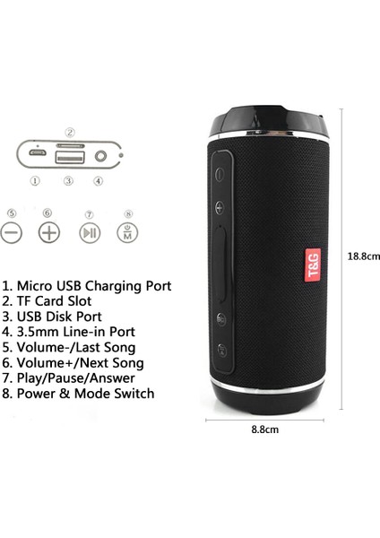 116 Suya Dalı Bluetooth Hoparlör 1200MAH Pil (Yurt Dışından)
