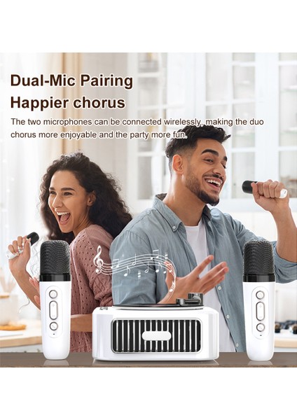 Retro CD Hoparlör Bluetooth 5.3 Kablosuz Çift Mikrofonlu Hi-Fi Ses 10 Saat Usb/tf Kart Desteği (Yurt Dışından)