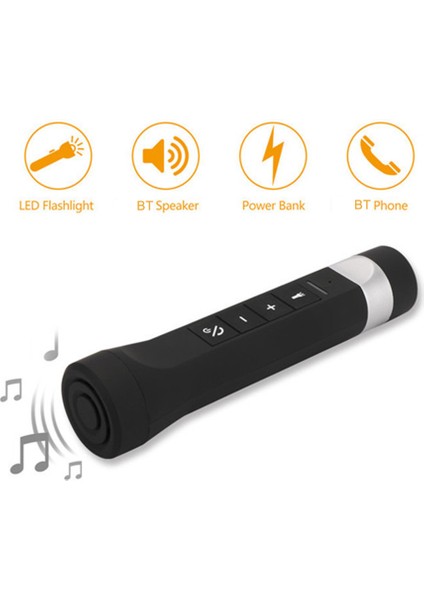 Su Geçirmez Bluetooth Bisiklet Hoparlörü, 1200MAH Powerbank ve LED El Feneri (Yurt Dışından)