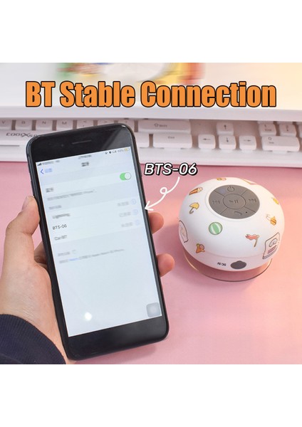 Mini Bluetooth Hoparlör Su Geçirmez Kablosuz Taşınabilir Mikrofonlu Duş & Araç Için Type-C Şarj (Yurt Dışından)