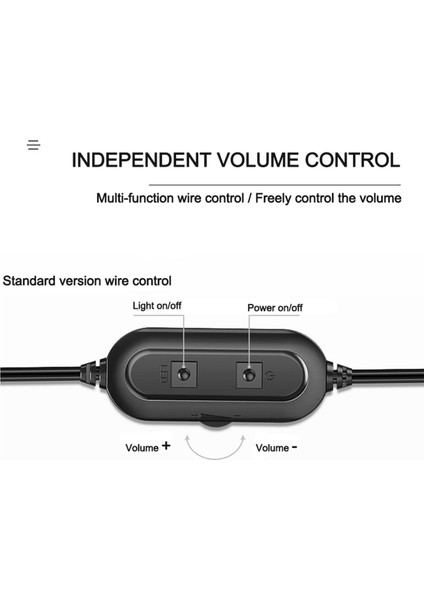 Masaüstü Bilgisayar Hoparlörü USB 3.5mm Kablolu Mavi Işık (Yurt Dışından) fırsatları