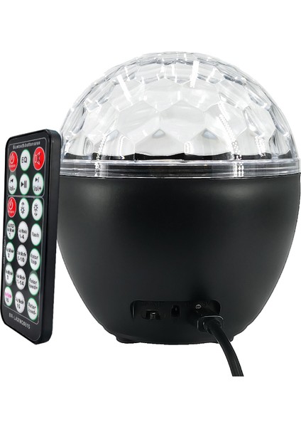 10W USB Şarjlı Disko Küresi LED Strobe Işık ve Ses Kontrollü Bluetooth Hoparlör (Yurt Dışından)