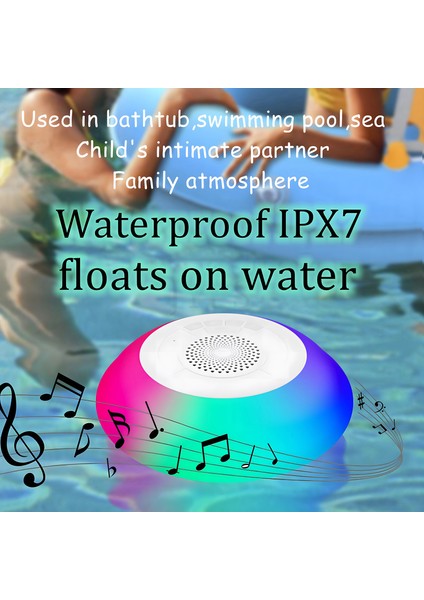 Yüzen Bluetooth Hoparlör Ipx7 Su Geçirmez Stereo Ses LED Işık (Yurt Dışından) modelleri
