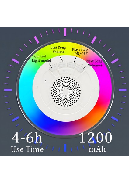 Yüzen Bluetooth Hoparlör Ipx7 Su Geçirmez Stereo Ses LED Işık (Yurt Dışından) indirimleri