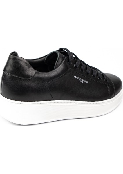 2225 Siyah Deri Erkek Sneaker Ayakkabı fırsatları