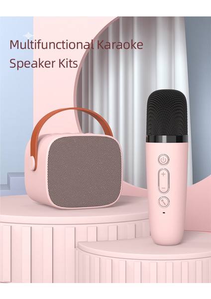 Mini Bluetooth Karaoke Hoparlör ve Kablosuz Mikrofon Seti - Ev Partileri (Yurt Dışından)