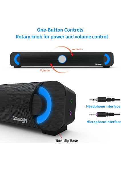 9014 LED Işıklı Subwoofer Multimedya Pc Sound (Yurt Dışından)