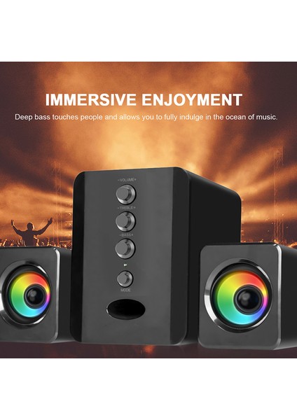 Sada D-202 USB Kablolu Hoparlör LED Renkli Işık Bas Stereo Pc Tablet Telefon (Yurt Dışından) indirimleri