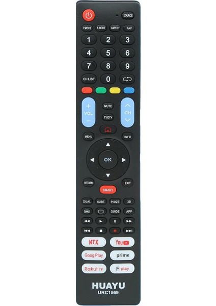 Hpy Y URC1569 Netflıx-Youtube-Prıme Vıdeo-Google Play-Rakuten Tuşlu 7ın1 Universal LCD LED Tv Kumanda