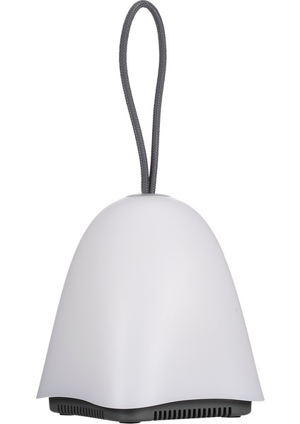 Bluetooth 5.0 Şarj Edilebilir Dokunmatik Renkli LED Hoparlörlü Gece Lambası Gri (Yurt Dışından)