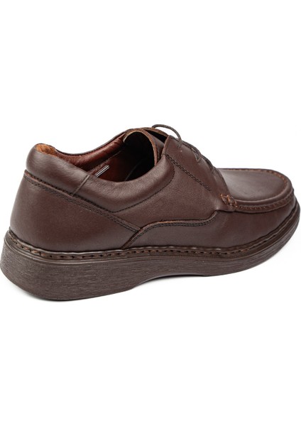 1627 Bağcıklı Kahverengi Deri Erkek Günlük Ayakkabı fırsatları