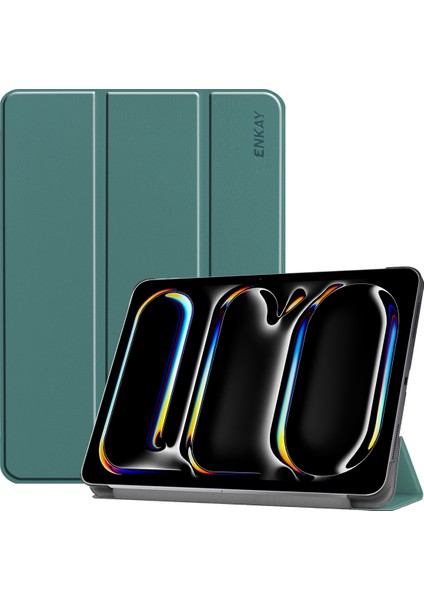 iPad Pro 11 2024 Deri Standlı Kılıf (Yurt Dışından)