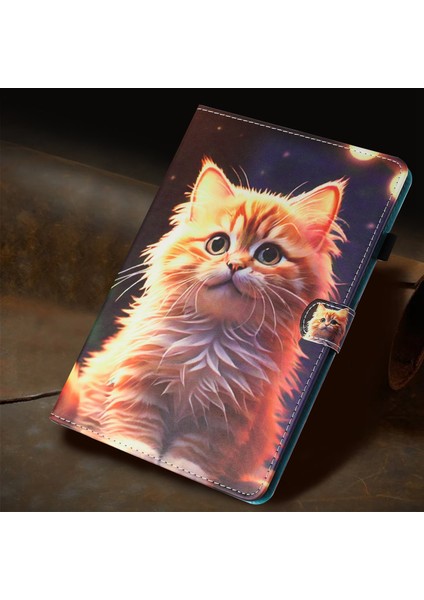 Lenovo Tab M10 Için Boyalı Deri Kılıf (Yurt Dışından)