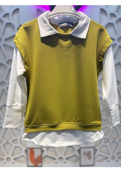 Kız Çocuk Yakalı Yeşil Alt Üst Takım fiyatları