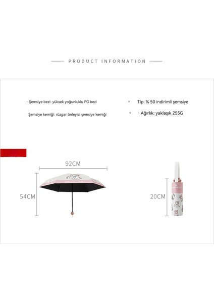Anti-Uv Güneşli Şemsiye, Güneşlik Şemsiyesi, Sevimli Kedi Pençesi Kolu, Yaratıcı Katlanır Şemsiye (Yurt Dışından)