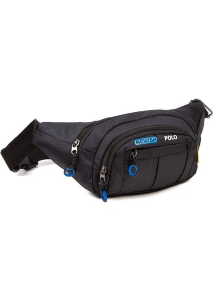 Şık Siyah Omuz ve Bel Çantası, Hafif ve Rahat Günlük Kullanım için ideal