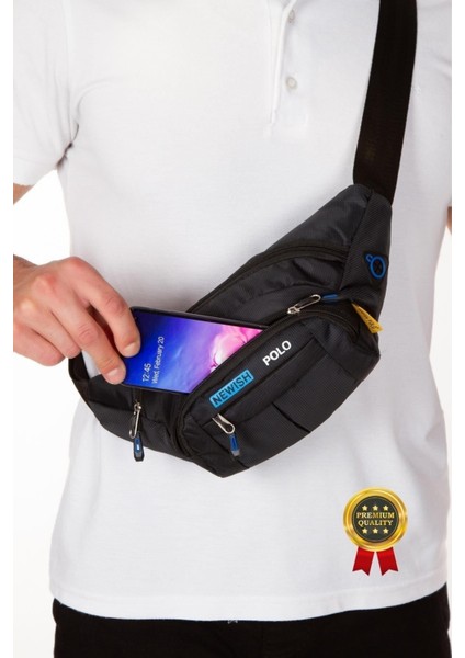 Şık Siyah Omuz ve Bel Çantası, Hafif ve Rahat Günlük Kullanım için ideal fiyatları