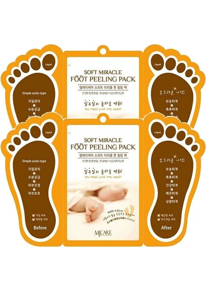 Çorap Tipi Ayak Peeling Maskesi 2'li