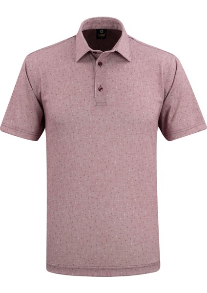 Erkek Gömlek Yaka Dijital Baskı Desenli Klasik Kalıp Tişört - 5109