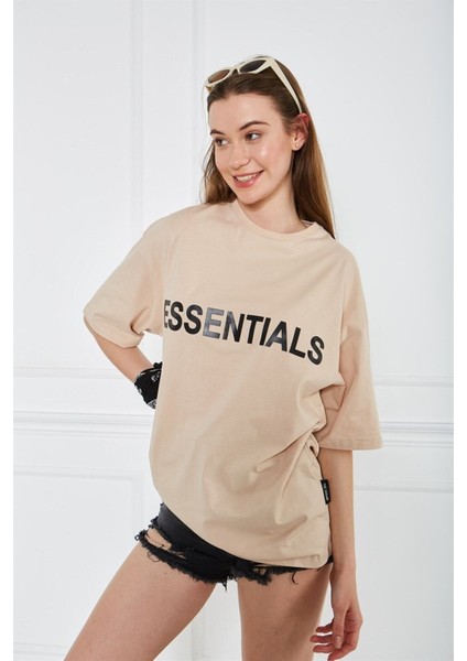 Unisex Siyah Fear Of God Fog Essentials Oversize Unisex T-Shirt fiyatları