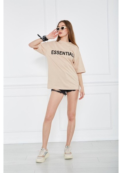 Unisex Siyah Fear Of God Fog Essentials Oversize Unisex T-Shirt fırsatları