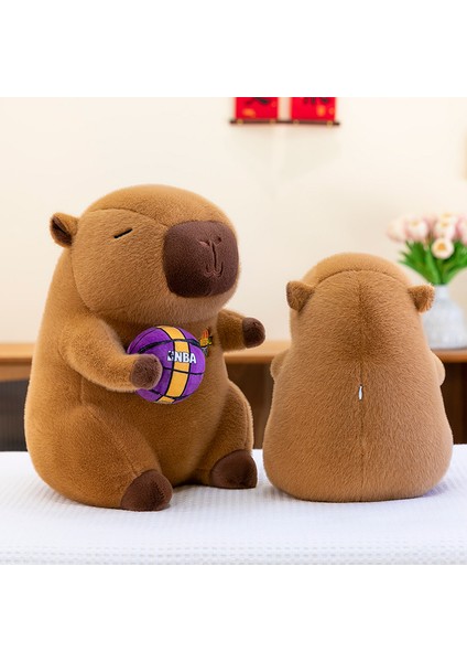 Basketbol Capybara Peluş Oyuncak Yastık Bebek Bebek Tatil Hediyesi (Yurt Dışından) indirimleri