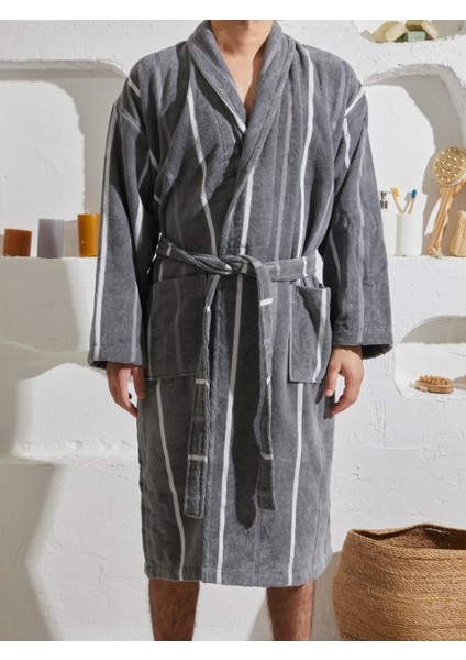 %100 Pamuk Kapşonlu Özel Tasarım Ekstra Yumuşak Çizgili Bornoz fiyatları