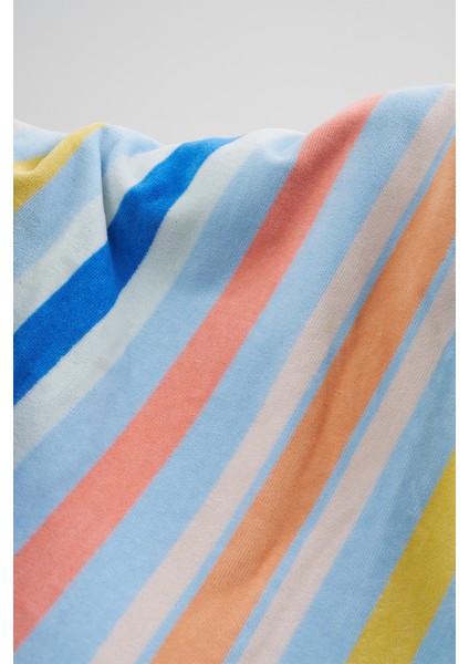 100% Pamuk Ocean Breeze Renkli Cizgili Plaj Havlusu - Havuz Havlusu - Beach Towel - 80X160CM fırsatları