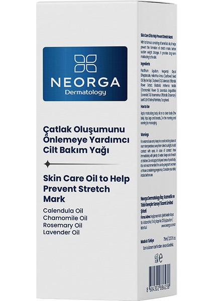 Neorga Çatlak Karşıtı Yardımcı Cilt Bakım Yağı 75 ml
