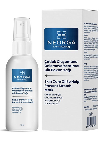 Neorga Çatlak Karşıtı Yardımcı Cilt Bakım Yağı 75 ml