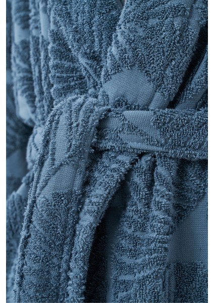 %100 Pamuk Şalyaka Işlemeli Yaprak Desenli Yüksek Kalite Kadın Bornozu fırsatları