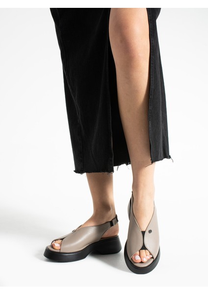 Pierre Cardin Marcy Kadın Vizon Topuklu Sandalet fırsatları