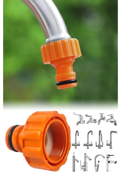 İç Mekan Batarya Musluk Bağlantı Aparatı Otomatik İnce Diş 1/2'' AE099