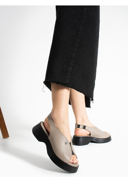 Pierre Cardin Marcy Kadın Vizon Topuklu Sandalet