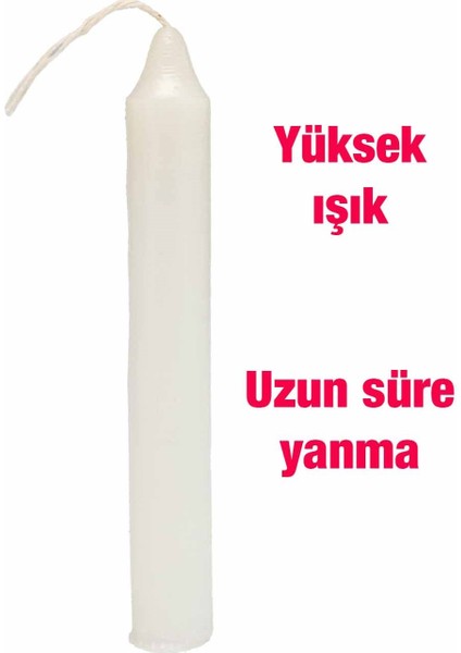Bozkurt 40’lı Uzun Ömürlü Çubuk Mum – Saatlerce Süren Parlak Işık!