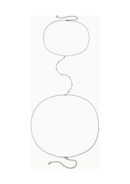 Gümüş Kaplama Dorika Detaylı Vücut Aksesuarı Vücut Zinciri fiyatları