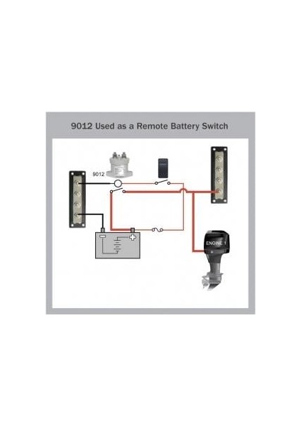 Blue Sea Systems L Serisi Solenoid Switch. 12/24V