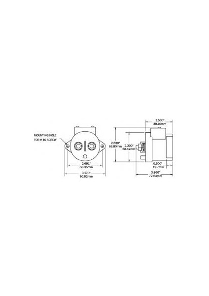 Blue Sea Systems L Serisi Solenoid Switch. 12/24V