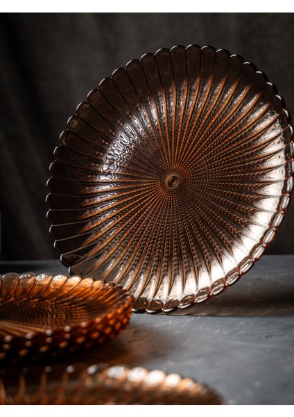 Lace 6'lı Servis Tabağı - 29 cm - Kahve