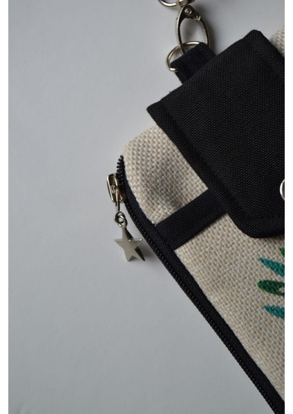 Renkli Ananas Desenli Telefon ve Cüzdan Çantası, Çok Renkli, Gün ve Gece Kullanımına Uygun modelleri