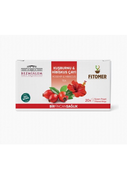 Kuşburnu & Hibiskus Çayı 1,5 gr 20 'li Paket