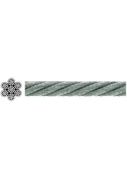 03 mm Paslanmaz Çelik Halat 7X19 Cr-Nı