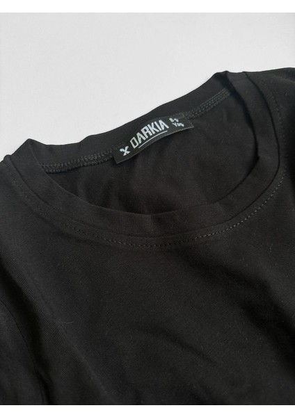Futbolcu Erling Haaland Baskılı Bisiklet Yaka Çocuk Siyah Tişört T-Shirt