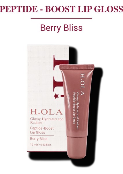 Lip Gloss | Dudak Parlatıcısı | Kalıcı, Yüksek Pigmentli | Peptide-Boost| Berry Blıss