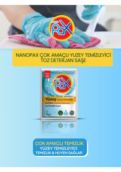 Parlak ve Genel Yuzey Temizlik Toz Deterjan 4'lü Set (Ultra Konsantre)