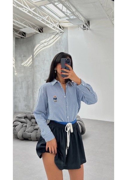 Oversize Ayıcık Nakışlı Gömlek – Günlük Şıklığın Yeni Yıldızı modelleri