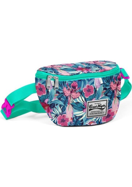 Coral Hıgh 22528 Su Yeşili Floral Desenli Bel Çantası fırsatları