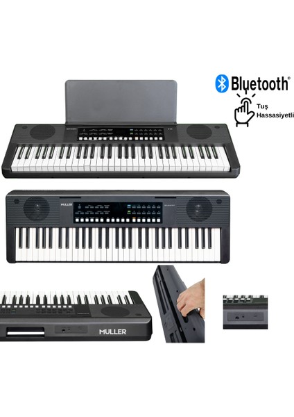 MK-6197BT 61 Tuş Org Tuş Hassasiyetli Bluetoothlu modelleri