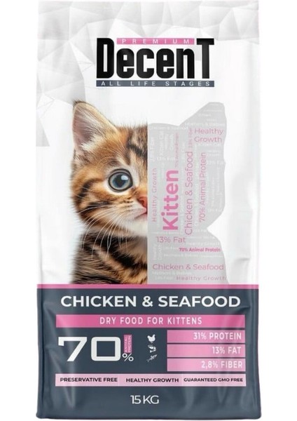 Kitten Tavuklu ve Balıklı Yavru Kedi Maması 15 kg